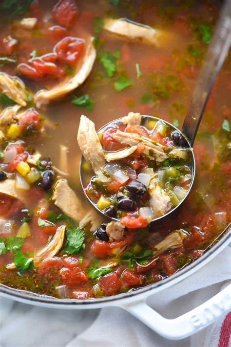 Reduce heat to medium low and simmer until chicken is cooked course: Chicken Tortilla Soup (in Slow Cooker or Instant Pot ...
