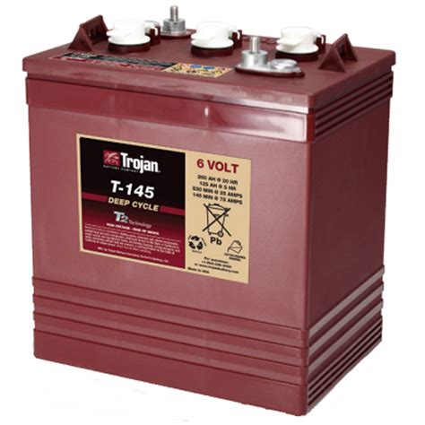 Trojan T 145 Gc2 6v 260ah Deep Cycle Flooded Lead Acid Battery Ebay