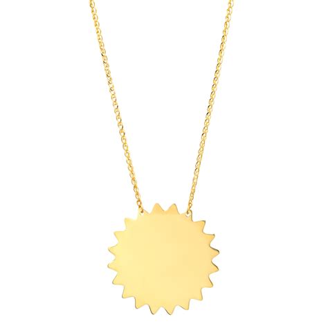 Check spelling or type a new query. 14k Yellow Gold Sun Necklace