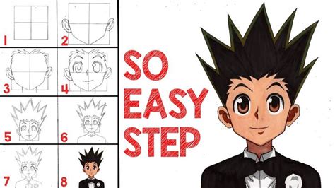 How To Draw Gon Freecs Hunter X Hunter Anime Drawing Tutorial For
