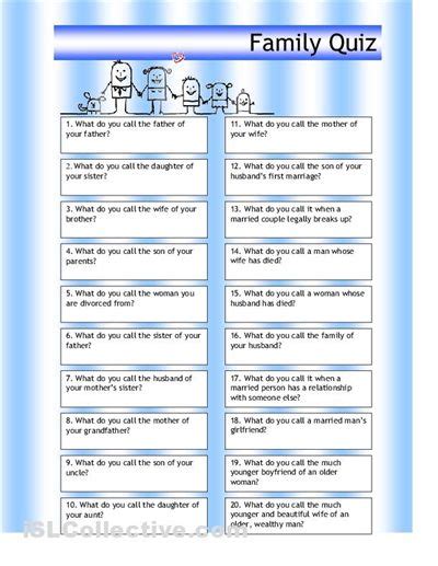 How to play family feud questions and answers. The 25+ best Family worksheet ideas on Pinterest | Family tree exercises, English prepositions ...