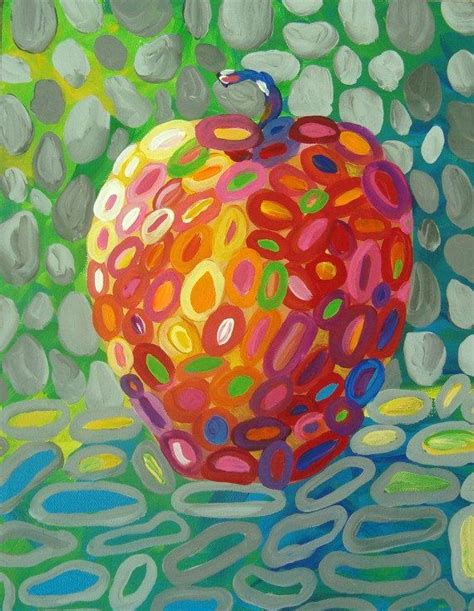Abstract Apple Painting Apple Art Apple Painting Apple Art Print