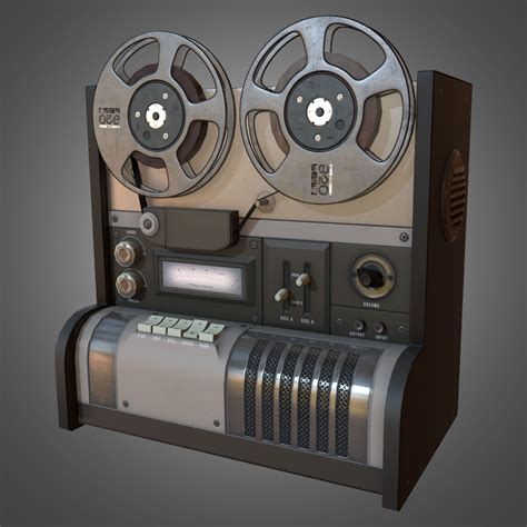 D Model Reel Recorder Tape Recorder Vintage Electronics Recorders