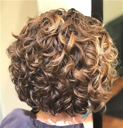 Stacked Spiral Perm Short Hair Short Natural Curly Hair Curly Bob Hairstyles Hair Styles