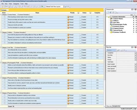 To Do Checklist Template Excel Doctemplates