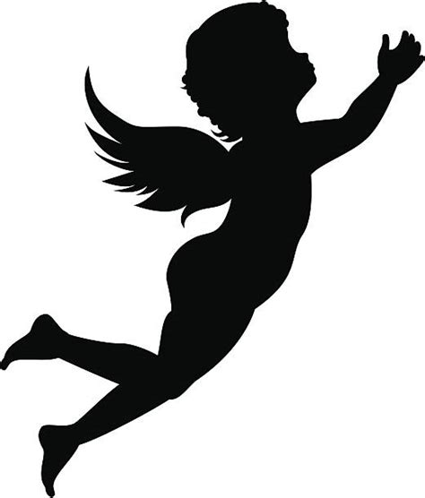 Angel Baby Silhouette Illustrations Royalty Free Vector Graphics