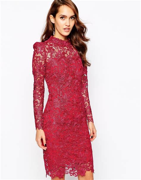 High Neck Lace Dress Fall Winter Wedding Outfit High Neck Lace