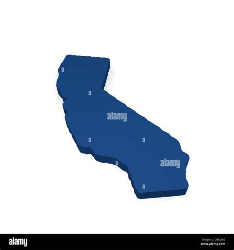 3d Map Of California Stock Photo Alamy