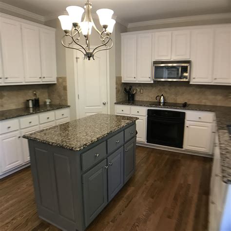 Let us know if you have any other. Kitchen cabinets painted in SW Snowbound and Gauntlet Gray. | Painting kitchen cabinets, Kitchen ...