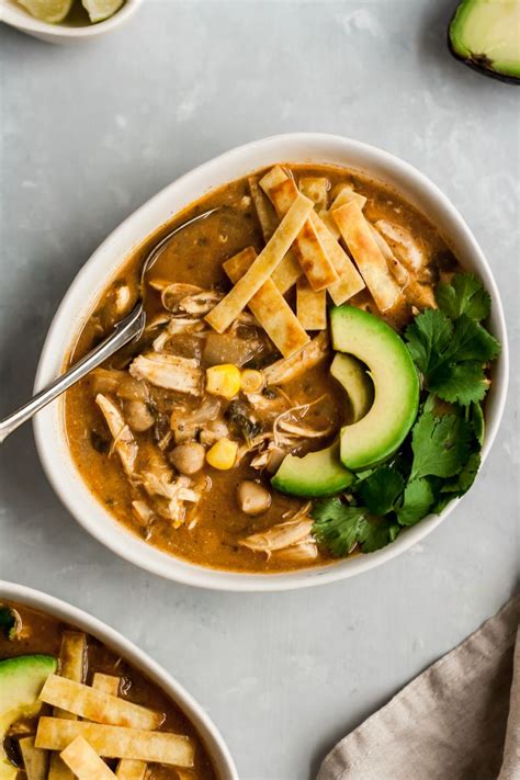 Transfer to a large plate and set aside. Healthy White Chicken Chili | Ambitious Kitchen | Recipe ...