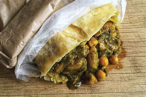 Authentic Trinidadian Curry Chicken Roti