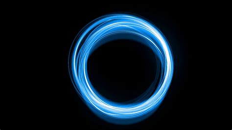 Abstract Blue Circles Glow Over Black With Stock Motion Graphics Sbv