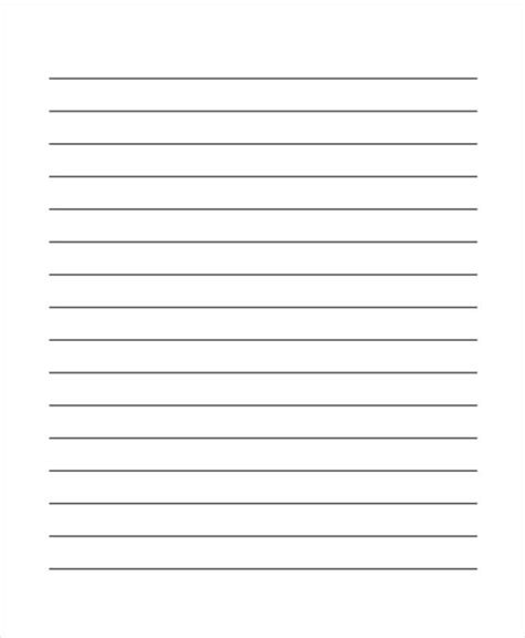 Printable Lined Writing Paper Room