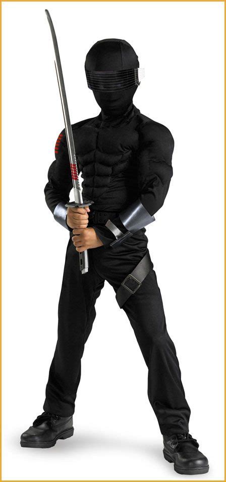 Gi Joe Costumes Snake Eyes Kids Muscle Chest With Images Boy
