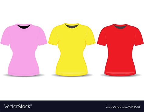 Blank T Shirt Template Royalty Free Vector Image
