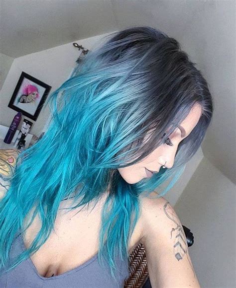 Hair Accessory Blue Aqua Hair Dye Ombre Hair Blue