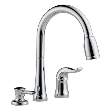 Delta Kate Single Handle Pull Down Sprayer Kitchen Faucet With MagnaTite Docking And Soap