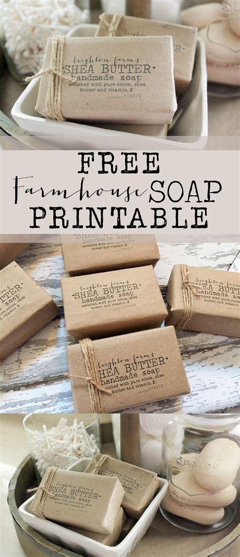 Free Farmhouse Soap Printable House Of Hargrove Homemade Soap Recipes Diy Soap Soap Labels