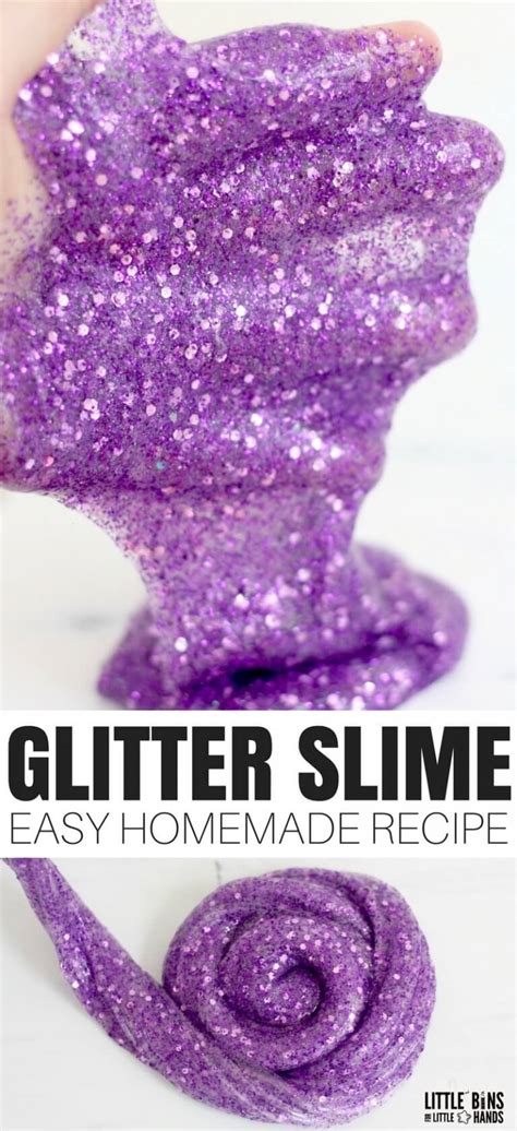 Sparkly Glitter Slime Recipe Little Bins For Little Hands