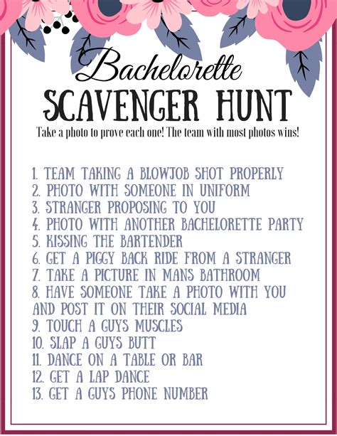 10 easy and fun bachelorette printables free printable bachelorette scavenger hunt blog my