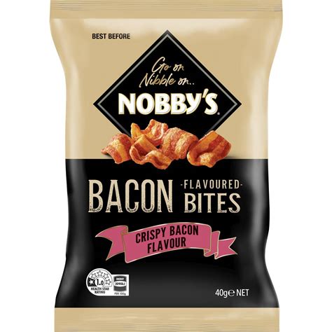 Nobby S Crispy Bacon Bite Snacks 40g Woolworths