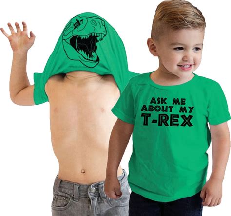 Ask Me About My T Rex T Shirt Flip T Shirt Kids Funny T Etsy