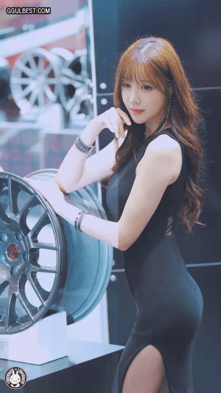 Ggulbest Com Gif Factory Racing Model Hong Jiyeon Long Dress Gif