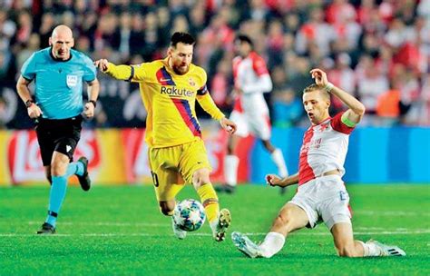 Messi Leads Barça Past Slavia Prague 2 1 In Champions League Daily Ft