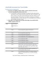 DOCUMENTATIONJAREDG Docx VSim Health Assessment Case 7 Jared Griffin