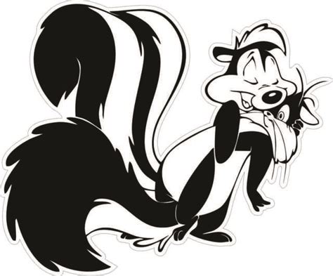 Pepe Le Pew Squeezing Penelope Bumper Sticker Wall Decor Vinyl Decal 5