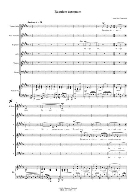 Requiem Aeternam Sheet Music Maurizio Chiavaroli Satb Choir