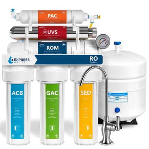Reverse osmosis is one of the processes that makes desalination (or removing salt from seawater) possible. Express Water Ultraviolet Under Sink Reverse Osmosis Water ...