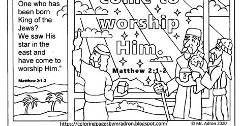 Coloring Pages For Kids By Mr Adron Free Matthew 21 2 Christmas