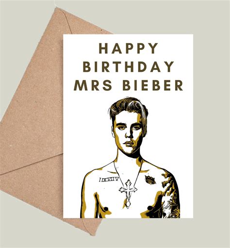 Justin Bieber Birthday Card Printable Cards