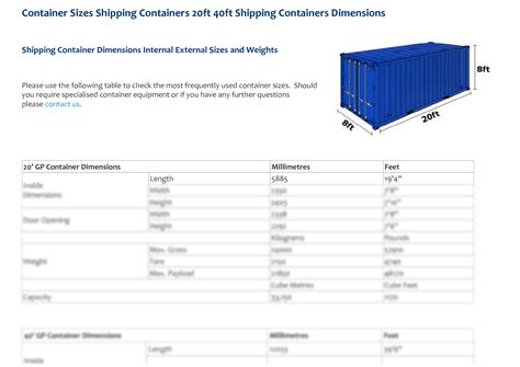 Solution Container Sizes Shipping Containers 20ft 40ft Shipping