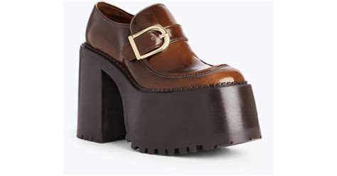 Marc Jacobs Ruth Platform Buckle Loafer In Brown Lyst