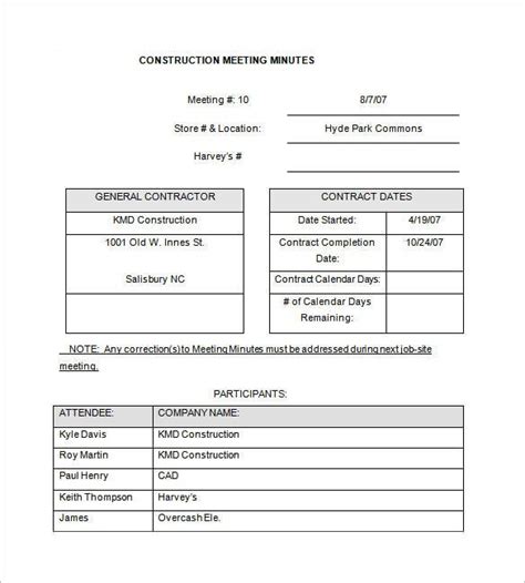project meeting minutes template google docs word apple pages