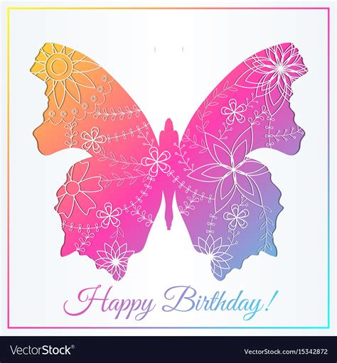 Happy Birthday Butterfly Svg