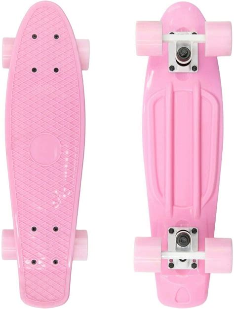 Pink Skateboard With Pink Wheels Cruiser Board 22 Complete For Adult