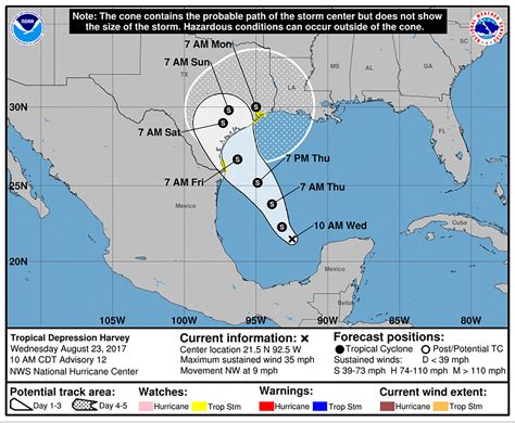 Remnants Of Tropical Storm Harvey Gain Strength And Hurricane Watch Is