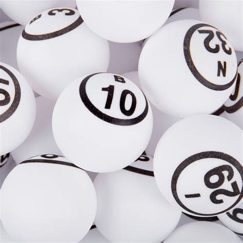 White Single Number Bingo Ball Set Mr Chips Store