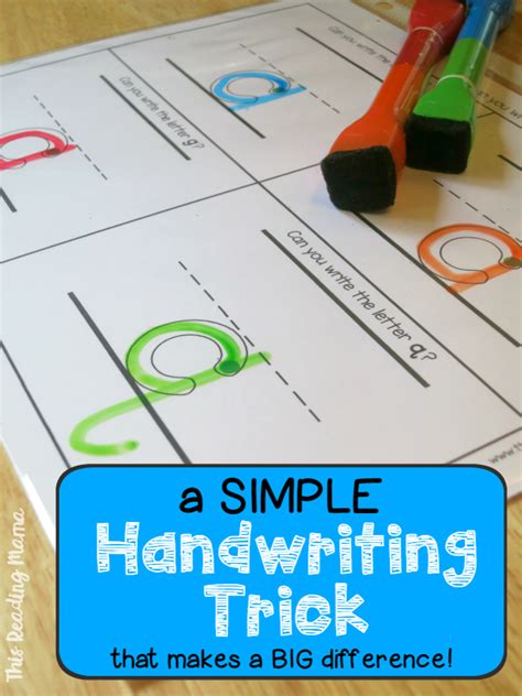 1 Simple Handwriting Trick That Makes A Big Difference This Reading
