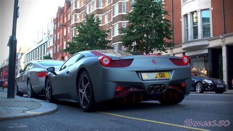 Matte Grey Ferrari 458 Italia With Red Highlights Overview And Combo