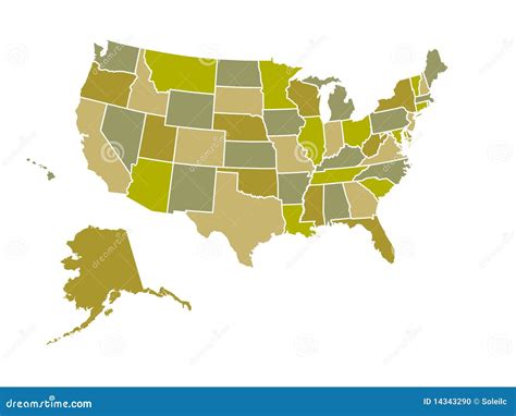 United States Map Stock Vector Illustration Of Cartography 14343290