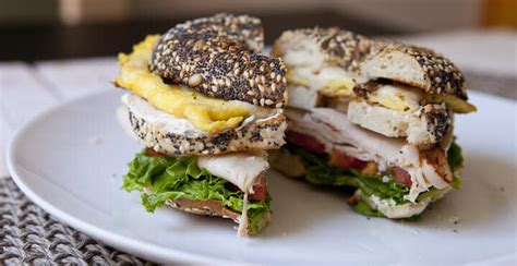 Breakfast Club Sandwich On A Bagel ~ Macheesmo