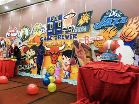 Basketball Stage Backdrop Basketball Theme Party Basketball Birthday Parties Sports Themed Party