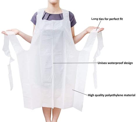 Disposable White Apron 100pcs Essential Med Tools