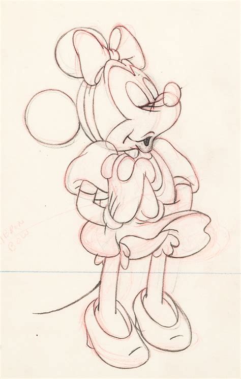 First Aiders Minnie Mouse Animation Drawing Walt Disney 1944 Lot