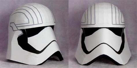 Star Wars Life Size Captain Phasma Helmet Papercraft Free Template