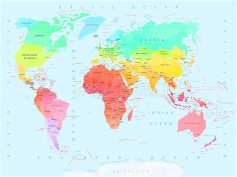 World Map With Countries Names And Capitals